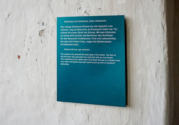 Lackiertes Aluminiumschild mit Direktdruck Schild, Museum
