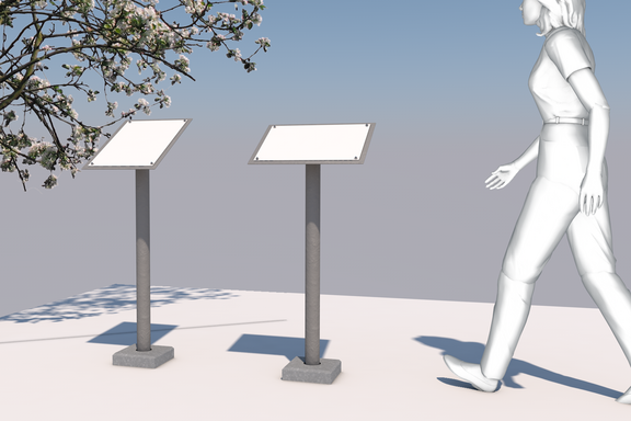 Aufsteller Visualiesierung Vorstellung, Visualisierung, Gestaltung