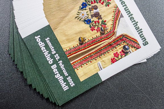 Jodlerclub Bergfinkli Event, Veranstaltungs-Flyer