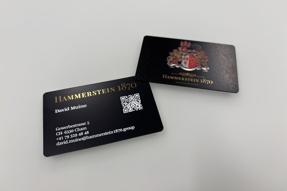 Hammerstein - Edelvisitenkarten Edelkarten, Laser, Gravur, Druck