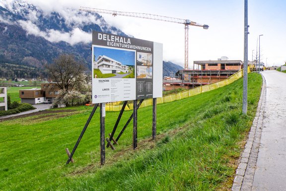 Kaundbe Baureklame Baureklame, Druckwerbung, Bautafeln, Neubauausschreiben, Baustellenwerbung