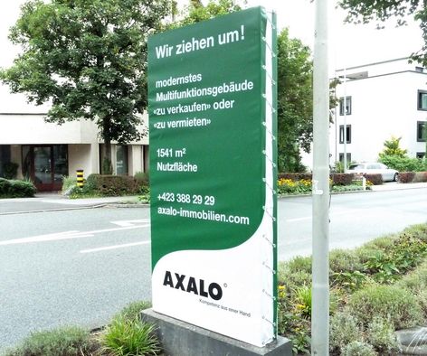 Axalo Stülper Banner UV-Direktdruck