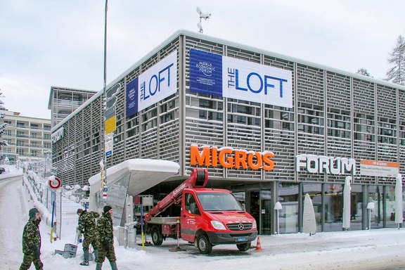 Meiga - WEF Banner aus Gitternetzbanner Gitternetzbanner, Grossformat, Print, Druck