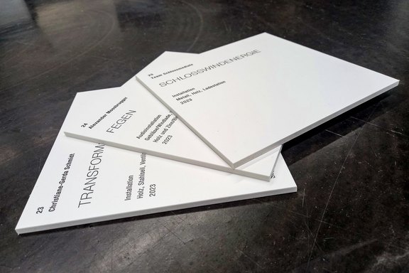 Schloss Werdenberg - Hinweisschilder Karton, Schilder, Tafeln, Druck, weiss