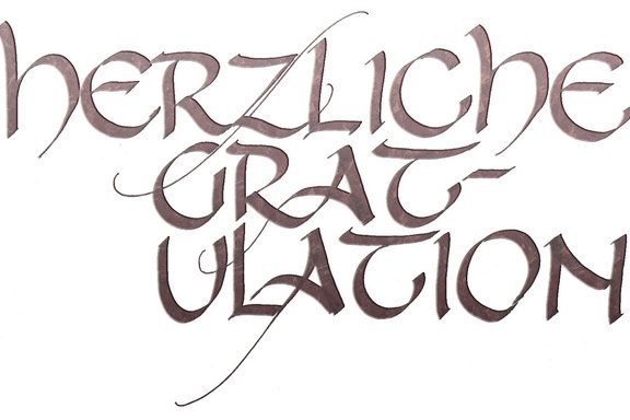 Gewürdigt mit Stil Kaligraphie