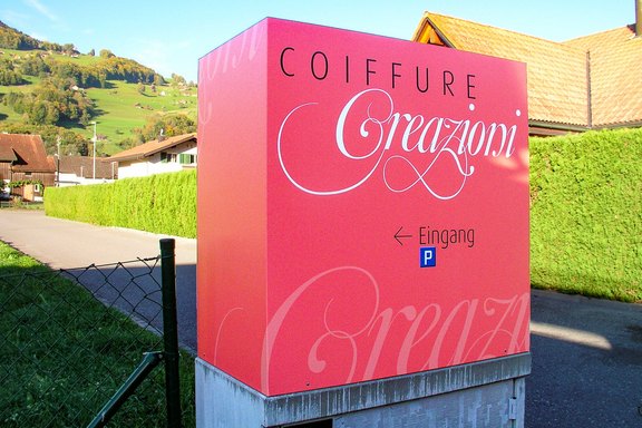 Coiffure - Hinweisstele Stele, Aluminium, Hinweisstele