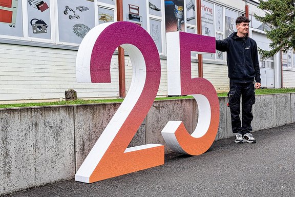 3D Styroporziffern Tiefe, Styropor, verklebt, bedruckt