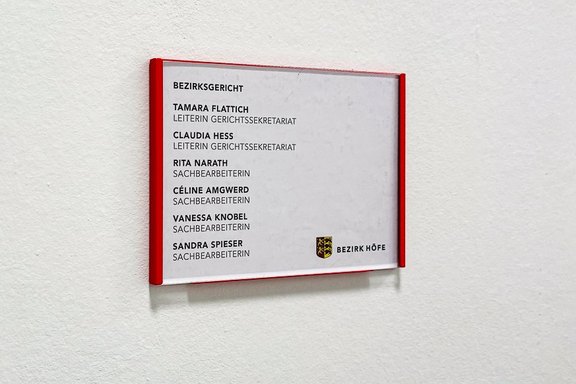 Hinweisschilder zur Anschrift Systemschild, lackiert, rot, Hinweise