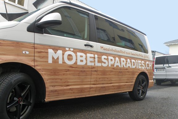 Möbelsparadies - Teilfolierung Teilfolierung, Holzoptik, Folie