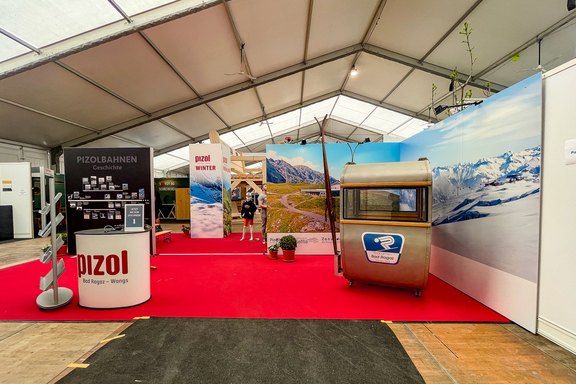 Pizol Bahnen - Messeauftritt mit Gondel Spezialmessestand, Gondel, Messe, Event