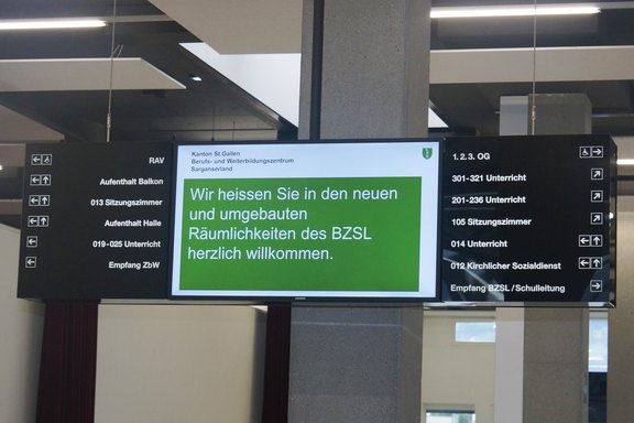 BZBS Sarganserland - Digitale Werbung Digitale Werbung, Deckenmontage