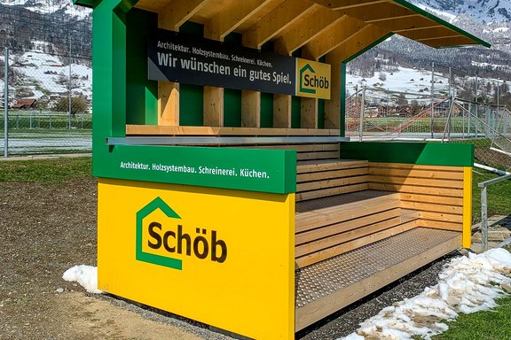 Schöb - Fussballhäuschen Verkleidung Hausverkleidung, Fassade, Platten, Folie