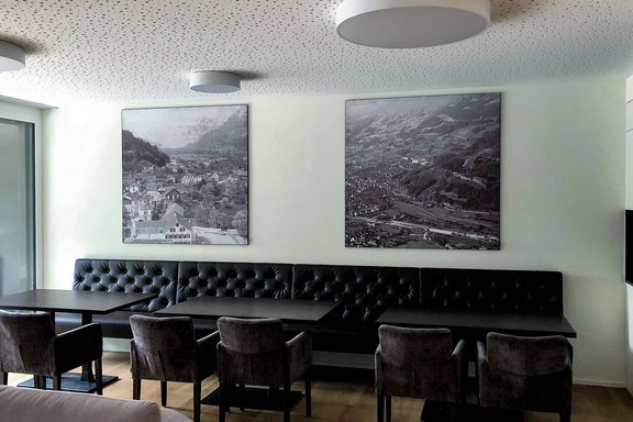 Melserhof - Wandbilder unbeleuchtet Wandbilder, Spannsystem, Textil, Digitaldruck