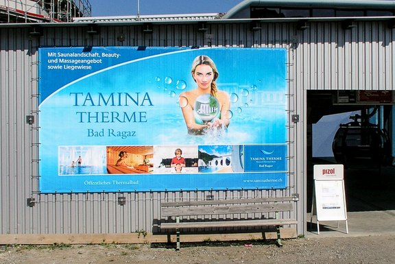 Tamina Therme - Werbebanner Mesh, Banner, Frontlit
