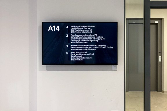 Aupark Triesen - Digitale Signalisation Bildschirm, Digitale Werbung, Digitale Anzeige