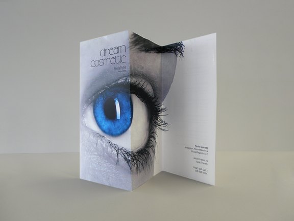 Dream Cosmetic - Faltflyer Faltflyer, bedruckt