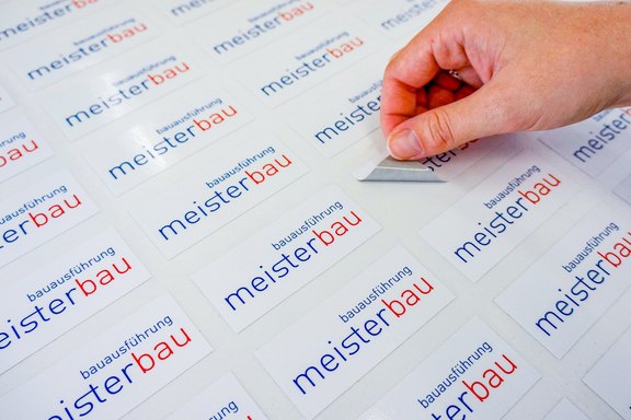 Meisterbau - bedruckte Abziehkleber Abziehkleber, Kleber, Druck