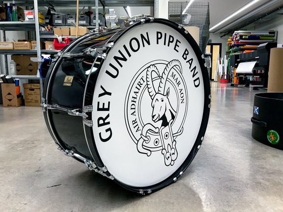 Grey Union Pipe Band - Paukenkleber Paukenkleber, Folie, schwarz