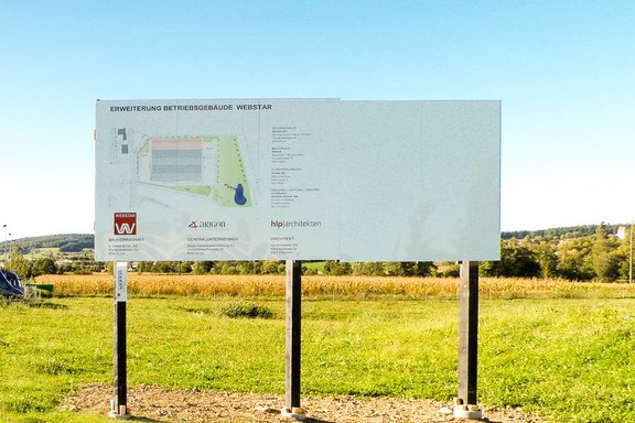 Baustellenschild Arigon-Edit Baureklame, Druckwerbung, Bautafeln, Neubauausschreiben, Baustellenwerbung