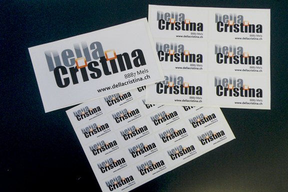 Della Cristina - Kleber Kleberli, Kleber, Druck, Digitaldruck