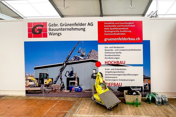 Gebr. Grünenfelder - bedruckte Messwände Messewand, Druck, Platten