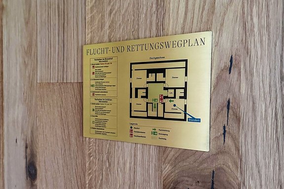 Gasthaus Traube - Fluchtplan Fluchtplan, Schild, bedruckt, Plan