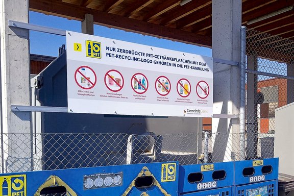 Gemeinde Gams - Infoschild Hinweise, Infos, Druck, Aluminiuplatte