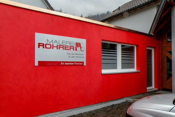 Rohrer Malerei - Hinweistafel Tafel, Platte, Druck, Aluminium-Verbund