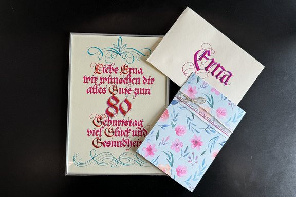 Ein Geschenk erstellt von Hand Geschenk, Karte