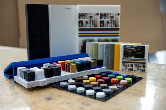 Materialeien Akustikpanels, Muster Verschiedene Sorten, Farben, Hersteller