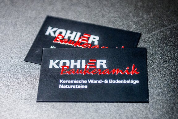 Kohler Baukeramik - Kunststoff Visitenkarten Kunststoff, Lack, glanz, Druck