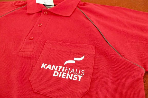 Kanti Sargans - Beschriftete Poloshirts Druck, Poloshirt, rot, farbig, Digitaldruck