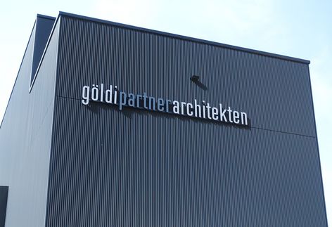 Göldi Partner Architektur Leuchtschrift