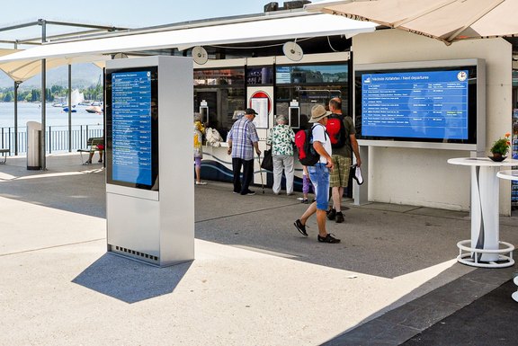 ZSG Digitale Werbung digitaler Fahrplan, Bildschirmanzeige, digitale Werbung