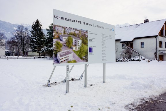 Baureklame Galstramm komplett Baureklame, Druckwerbung, Bautafeln, Neubauausschreiben, Baustellenwerbung