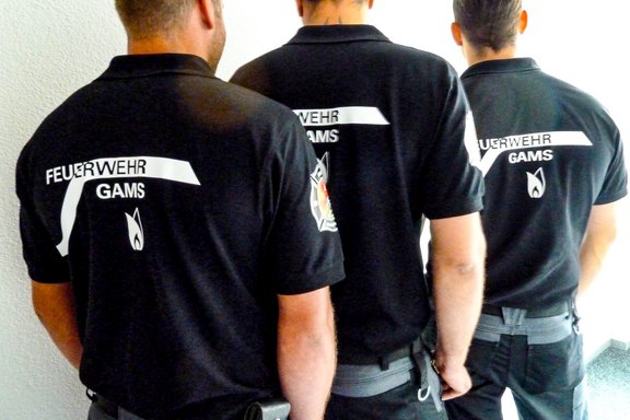 Feuerwehr Gams - bedruckte Poloshirts Textildruck, Sublimationsdruck, Sublimation, Druck
