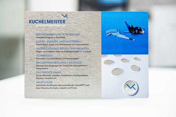 Kuchelmeister - Metallflyer Metallflyer, Aluminium, Infos