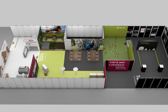 Lukashaus - Messestand Messestand, Visual, Gestaltung, Profi