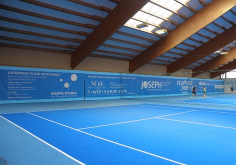 Tennis Halle Bad Ragaz - Wandverkleidung Grossformat