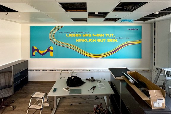 Merck - Grossformat Spannbild Grossformat, Spannsystem, Banner, Textil