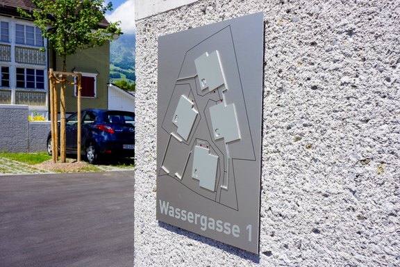 Renespa - Übersichtsplan Wandschild, Aluminium eloxiert, Schild