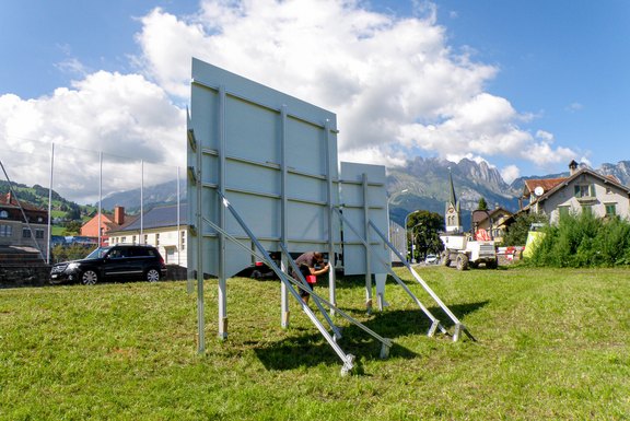 Imoserv Grabs Kanya Baureklame Konstruktion Baureklame, Druckwerbung, Bautafeln, Neubauausschreiben, Baustellenwerbung