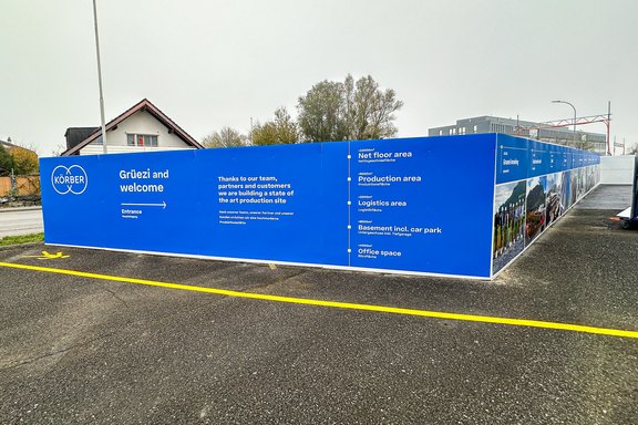 Körber, Baustellenwände Körber, BaustellenwäBaustellenwände, Baureklame, Baustellenbanner, digital Drucknde
