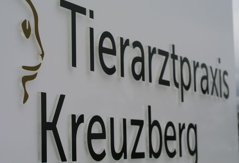 Tierarztpraxis Kreuzberg - Flachschrift Acryl